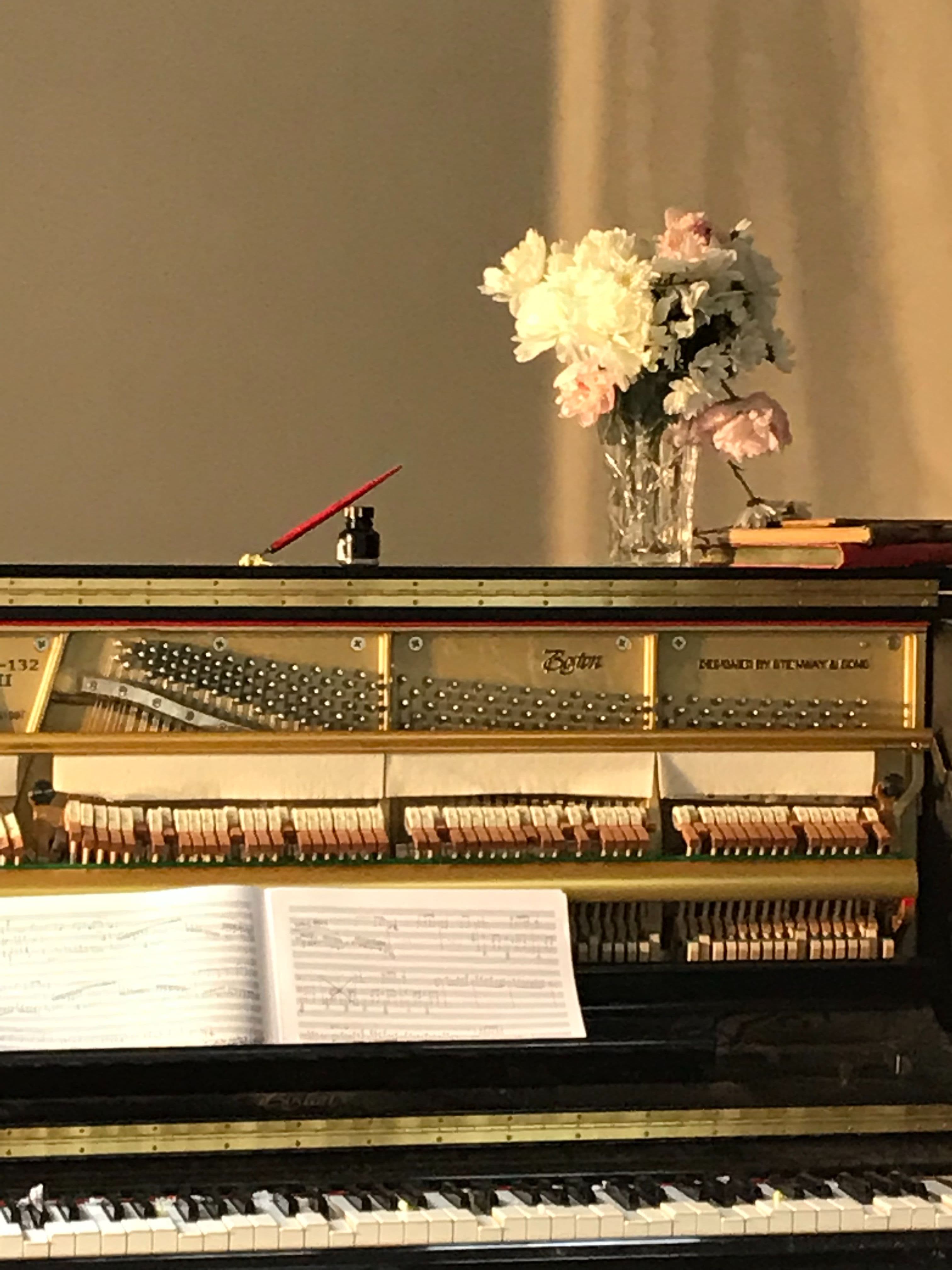 Opened piano